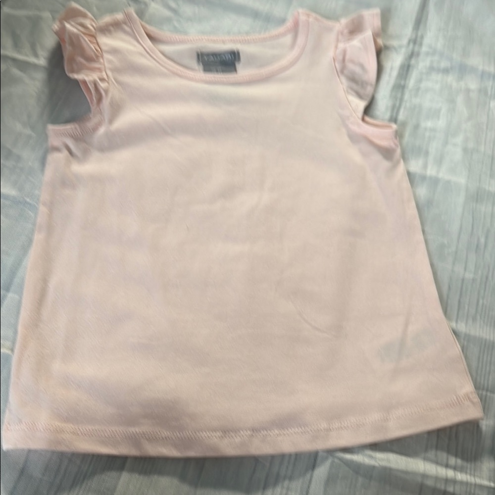 Tahari Pink Short Sleeve Tee with Classic Round Neck